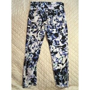 Fabletics Powerhold Blue And White Leggings EUC Pristine Size XL